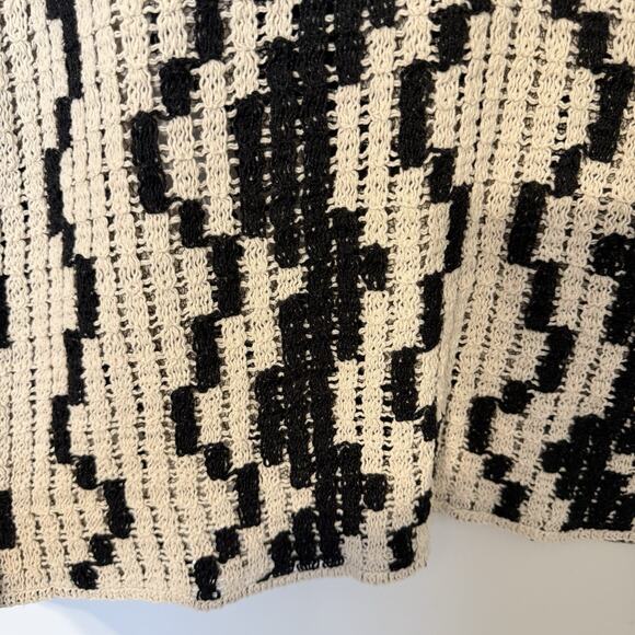 H&M Crochet Short Dress Women’s Size M Beige Boho Beach Cover-Up - Picture 8 of 10